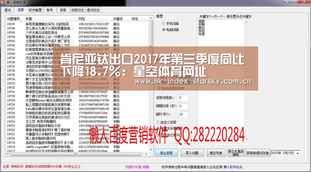 肯尼亚钛出口2017年第三季度同比下降18.7%:星空体育网址(图4) 星空体育网址